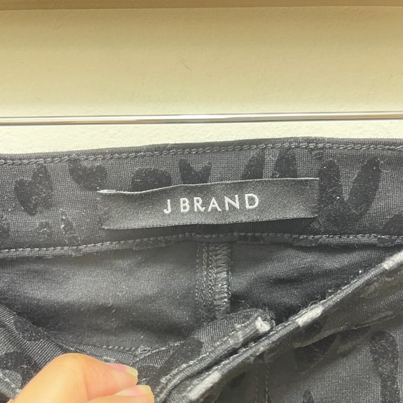 J BRAND Blackcat Velvet Animal Print Skinny Jeans sz 28 - Picture 5 of 11
